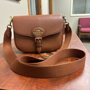 COACH Amelia Saddle Bag in Redwood, Gold Hardware - Used Like New! Style CP107